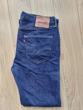 Levi's Men's 501 34x32 Dark Blue Straight-Leg Jeans